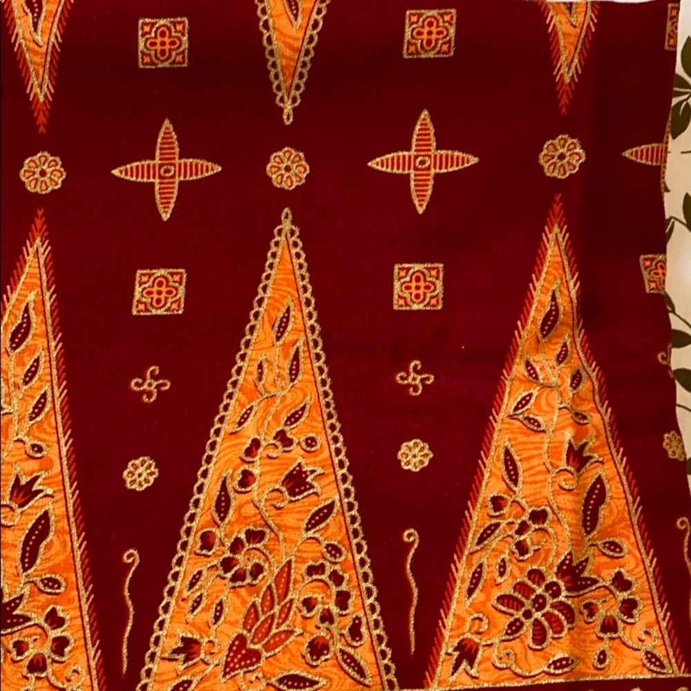 Vibrant orange sarong from Bali